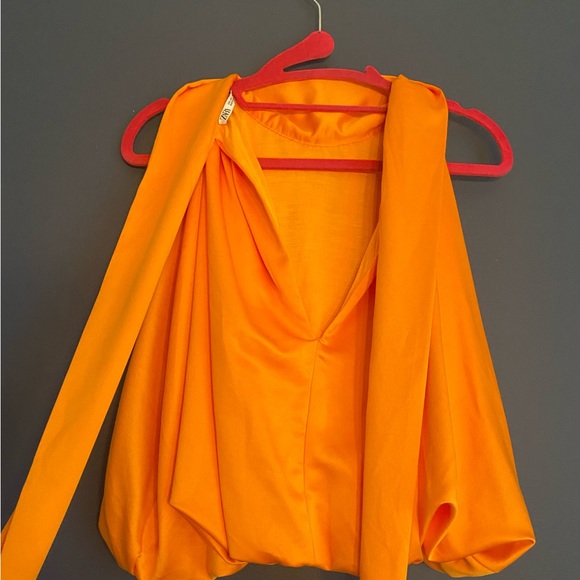 Zara Orange Top with Straps - Picture 2 of 4